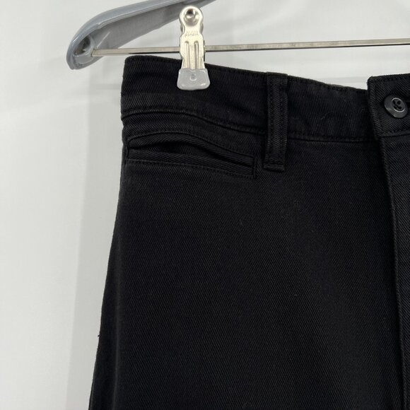 Quince Women's Black Stretch Cotton Twill Wide-Leg Crop Pants sz 28 NWOT - Picture 3 of 5